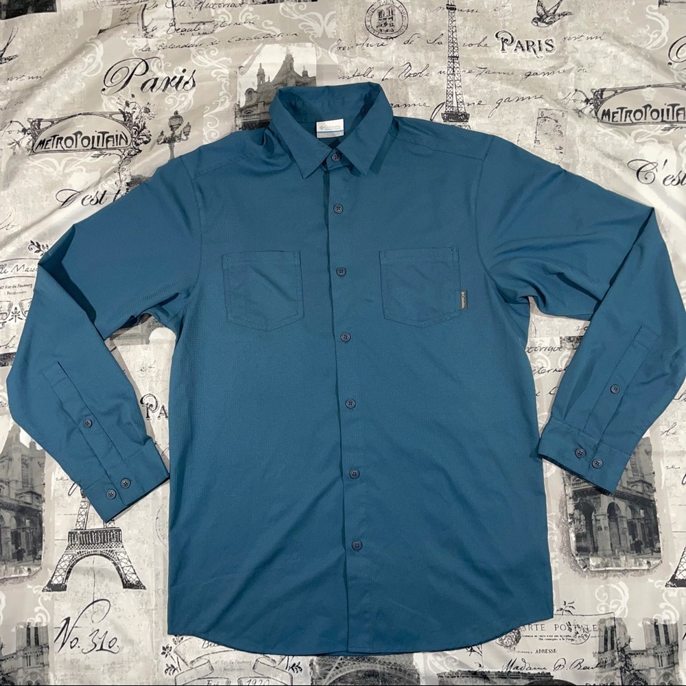 Columbia Mens Long Sleeve Casual Button Down Shirt